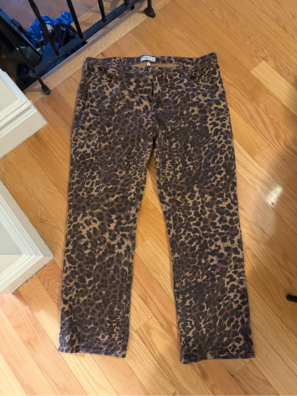 Abercrombie & Fitch Brown Leopard Boot-Cut Jeans